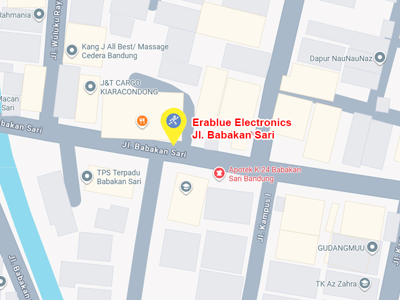 Peta ke toko EraBlue di  Jalan Babakan Sari, RT 007, RW 010, terletak di Kel/Desa Babakan Sari, Kecamatan Kiaracondong, Kota Bandung, Provinsi Jawa Barat.